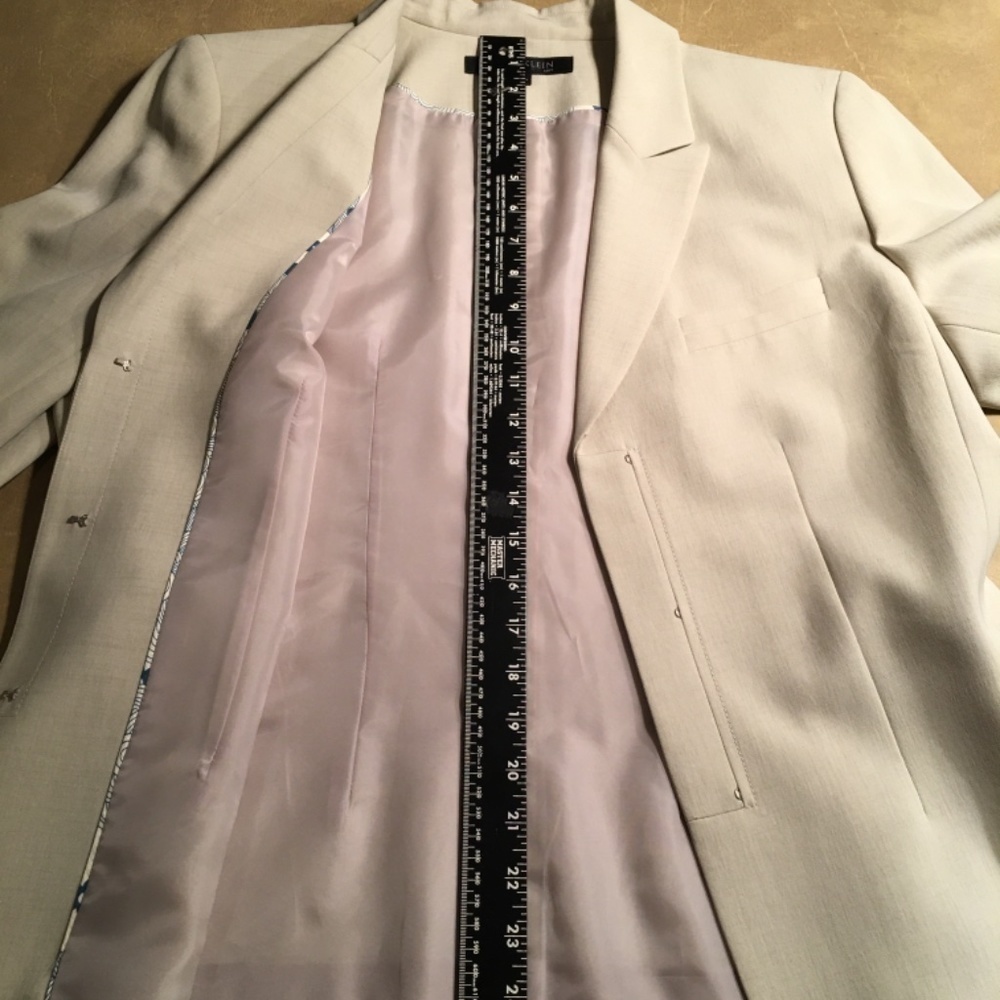 ANNE KLEIN Tapered/Fitted Career Blazer Jacket, BEIGE, Women’s Size 14 - Picture 8 of 10